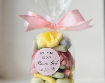 Regalo de dulces pastel para niña de las flores, recuerdo de boda