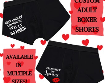 Novelty Mens Underwear, Funny Boxers, Gift for Him, Valentines Day Gift, Property of Boxers, Humorous Boxer Briefs