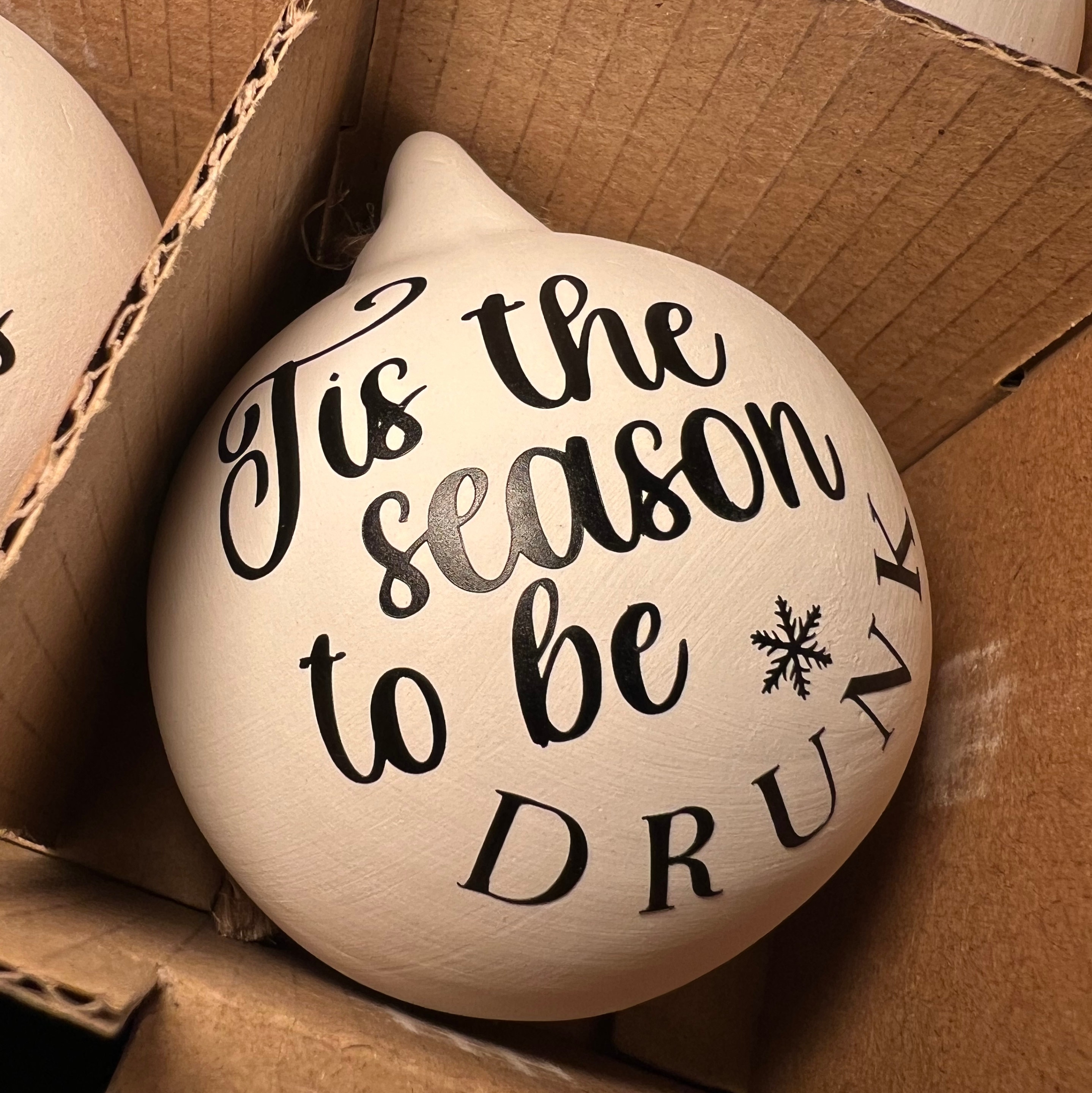 Rude Baubles | Funny Offensive Bauble | Swear Words | Secret Santa | Novelty Gift | Christmas Baubles | Ceramic Bauble | Minimalist Bauble