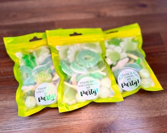 Green Sweet Favors, Children's Birthday Party Treats