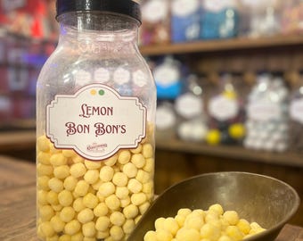 Lemon Bon Bons Traditional Toffee Sweets | Coquet Confectioners Old Fashioned Sweet Shop
