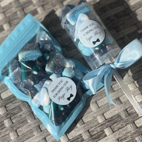 Blue Sweet Favors – Page Boy Proposal, Wedding Gift