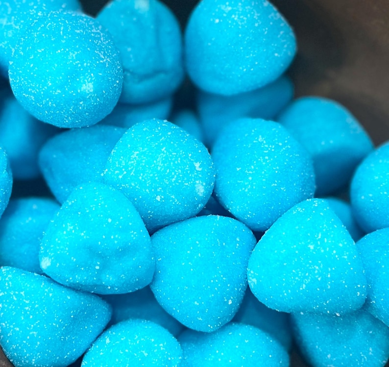 Triangular Candies Blue Paintballs Marshmallow Sweets | Coquet Confectioners Old Fashioned ...