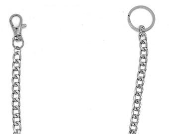 Trouser chain silver colored