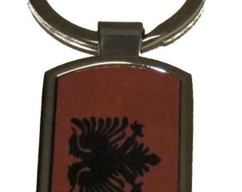 Albanska Flagga nyckelring