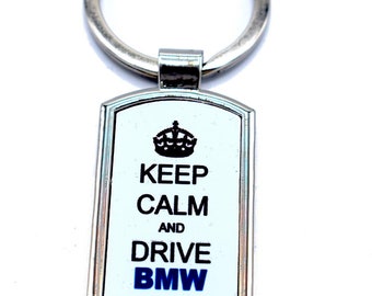 Nyckelring Keep calm and drive BMW