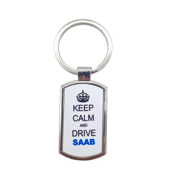 Nyckelhållare Keep calm and drive SAAB - Nyckelring