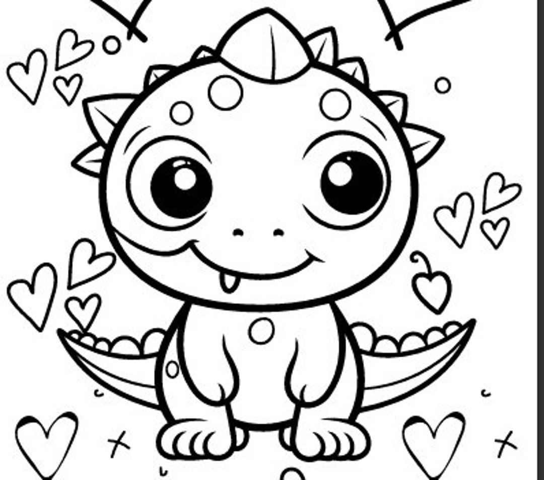 Dino Babies Coloring Book Pages--digital Downloads - Etsy