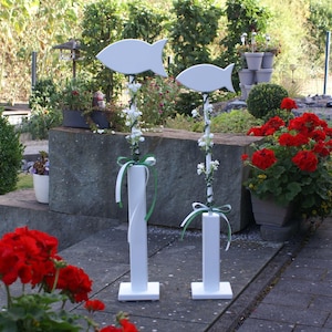 Kommunion Deko Fische Stelen Tür Konfirmation