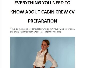 Flight Attendant CV, Cabin Crew job resume self preparation guide. Curriculum Vitae Middle East Airlines, editable template, interview photo