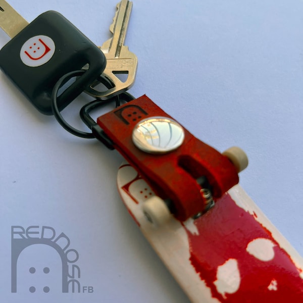 Fingerboard Keychain made with real leather