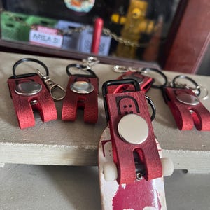 Fingerboard Keychain made with real leather