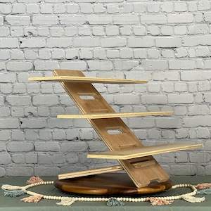 Display Shelves- Quick setup, 3 Tier 24&quot; Shelves Craft Show Market Fair Vendor Display - Collapsible, Plywood - The Scarlet 3x6