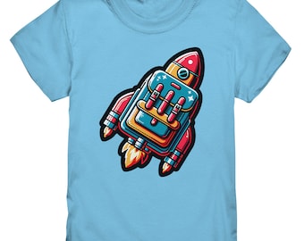 T-shirt de motivation pour la rentrée scolaire « Rocket Launch » - T-shirt premium pour enfants pour la rentrée scolaire