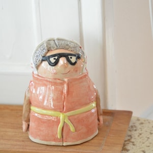 Ceramic figurine - Courageous Carla - Handmade character