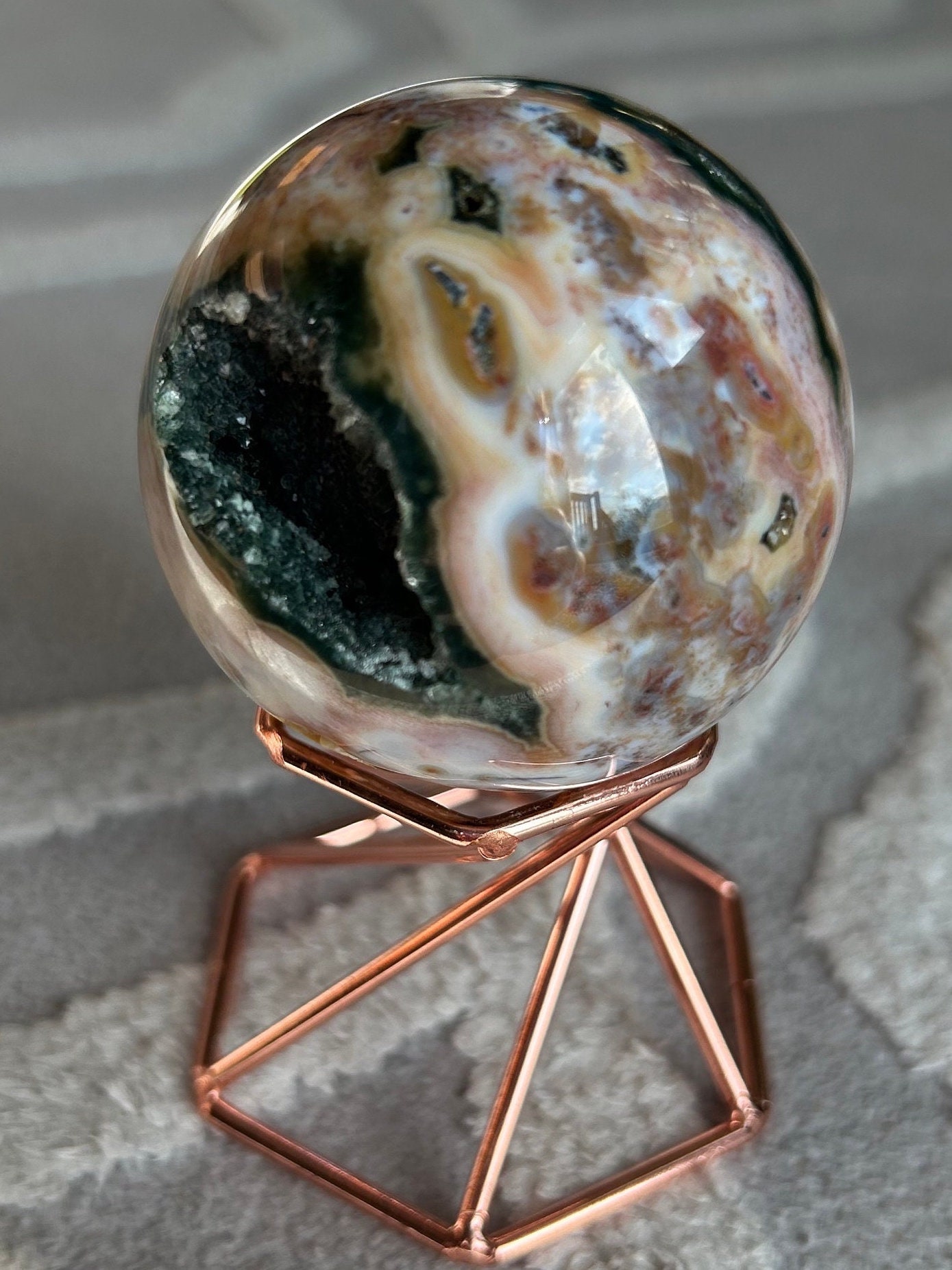 Ocean Jasper Sphere Vein 8 - Etsy