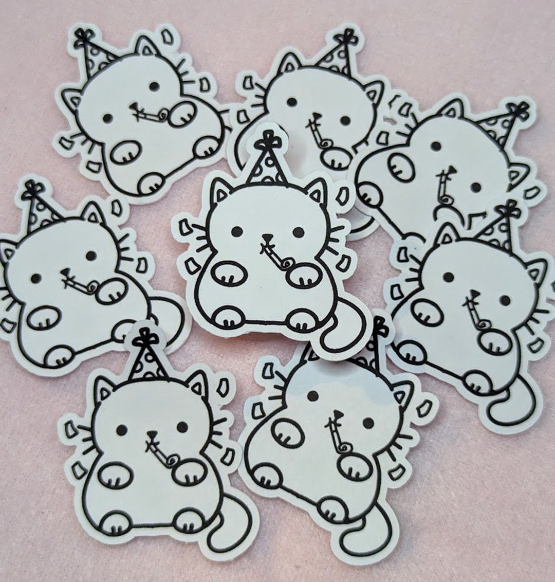 Color Me Sticker Design Color Me Stickers, Birthday Cake, Birthday Party, Cute Cats, Birthday ...