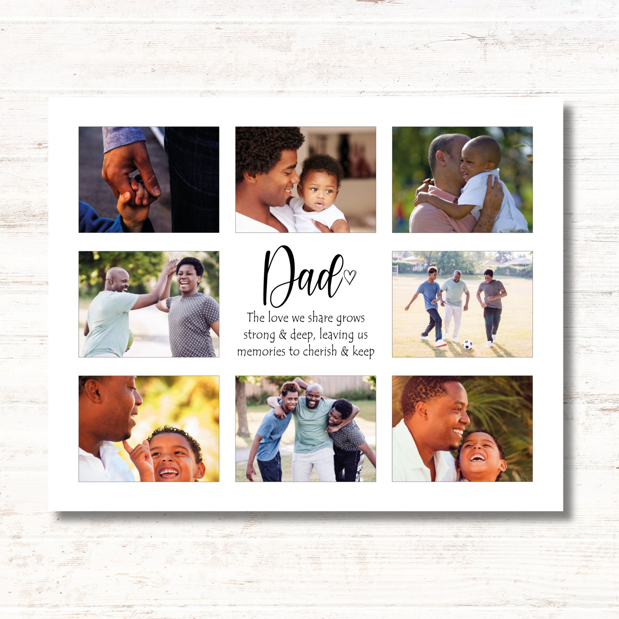 Dad Photo Collage, Fathers Day Collage, Personalized Photo Gift, Father ...