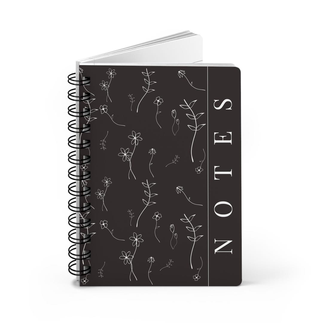Floral Doodle Spiral Notebook | Faith-filled Lined Journal - Etsy
