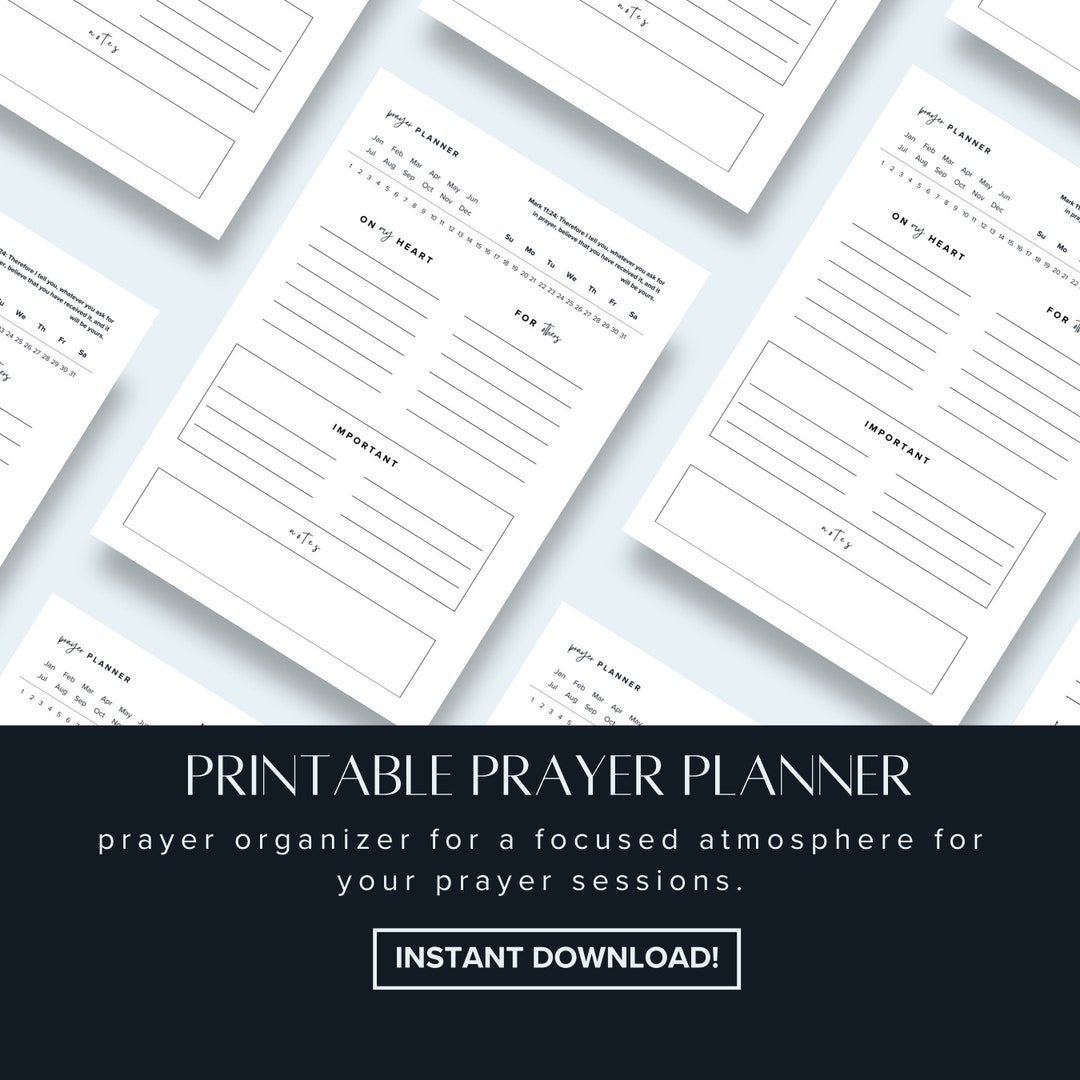 Printable Prayer Planner A5, US Letter, Planner Essentials, Prayer ...