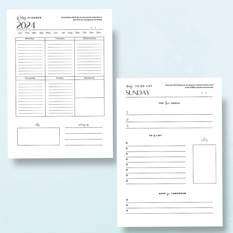 2024 Planner Inserts Printable 2024 Daily Todo's Etsy Australia