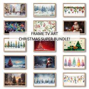 Christmas frame tv art set of 60 | samsung frame tv art | Christmas tv art | home decor | Christmas art | digital art | jcimageworks