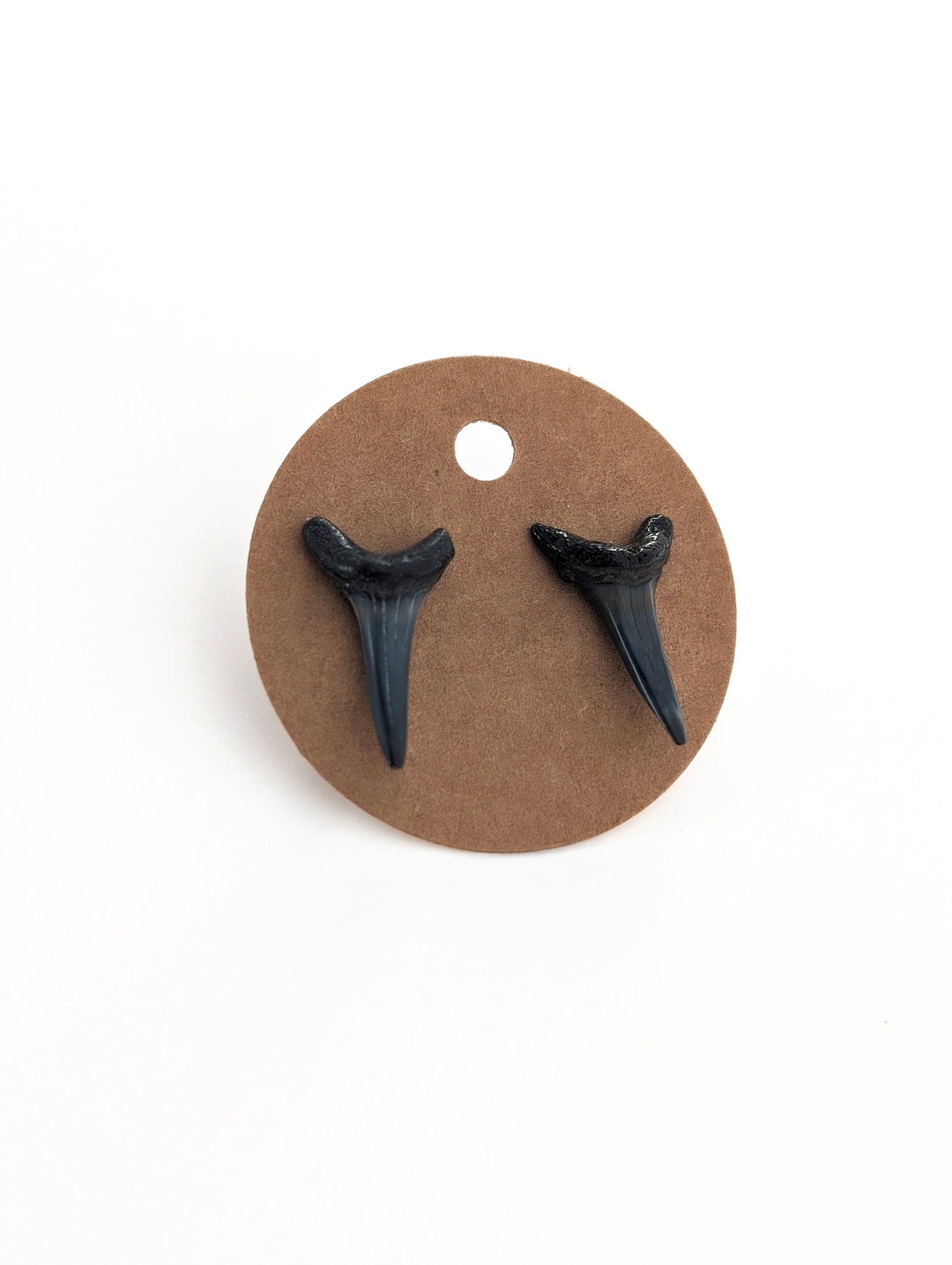 Gold Iolite sharktooth studs
