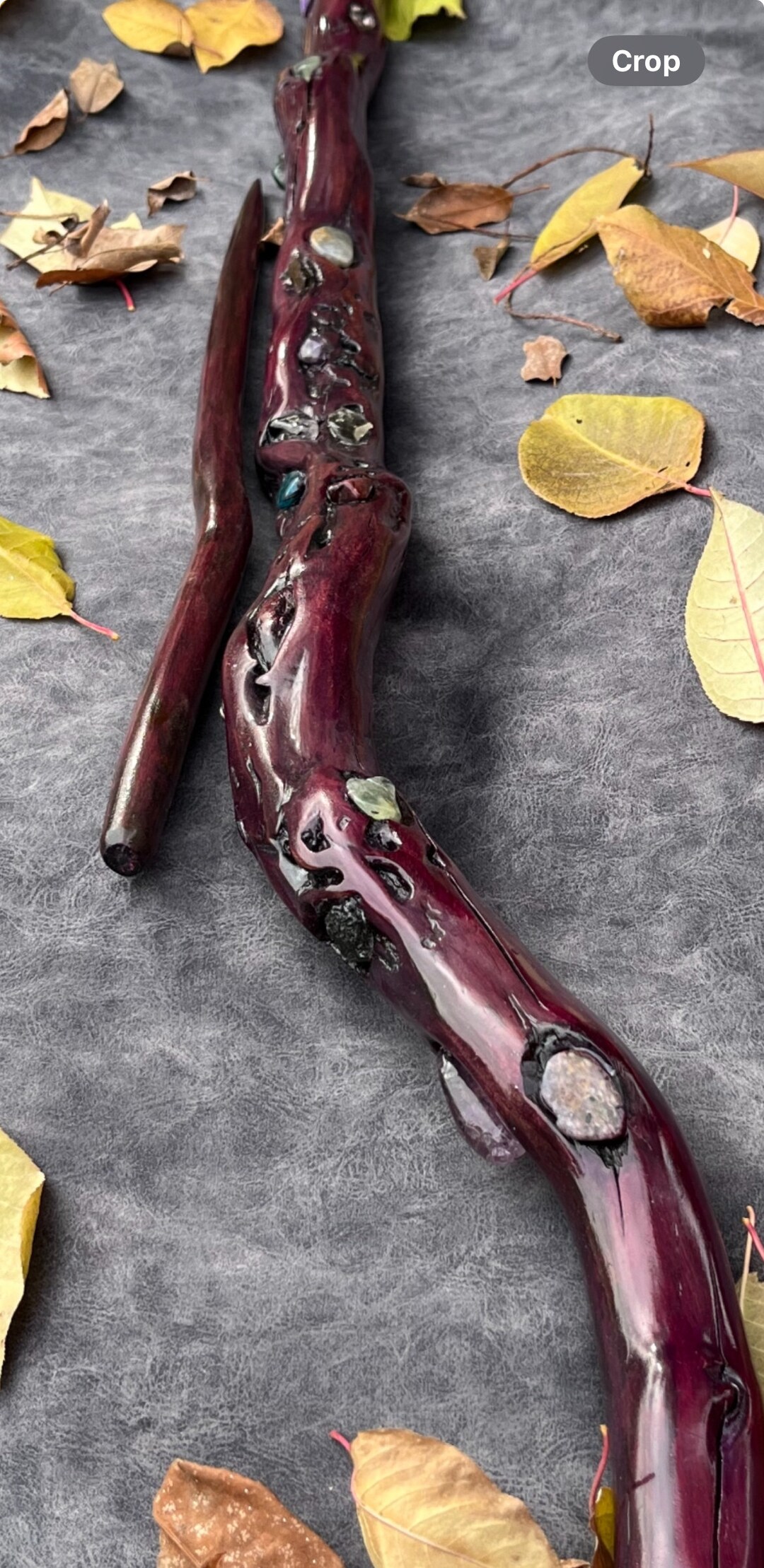 Royal Enchantment - Sacred Wizard Staff With Embedded Stones, Moldavite ...