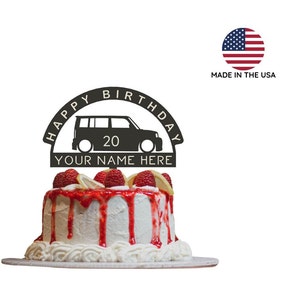 Topo de bolo de aniversário | Topo de bolo Scion XB | Topo de bolo personalizado | topper de carro temático de carro | topper de bolo de aniversário de carro