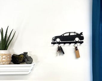 METAL wrx STI (VA) Keyholder| Key Hooks | Key rack organizer | Key Rack Car Silhouette | Entryway Decor, Garage Decor | Car Lover Gift