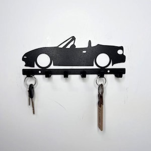 METAL Miata key holder | key wall organizer | Key rack | key hooks | Wall Key Holder Car Silhouette | Entryway key holder | key organizer