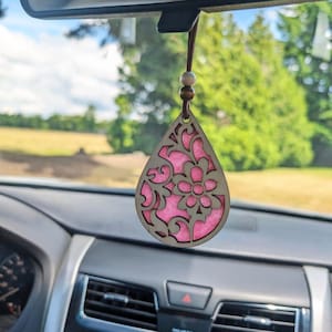 Natural Boho Car Air Freshener - FLORAL , Essential Oil Diffuser, Eco Decor , Car Hanging Diffuser,  Car Freshies