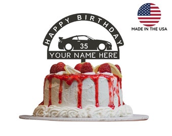 Birthday cake topper| GTR R35 cake topper | Personalized Cake Topper | car themed car topper |car birthday cake topper