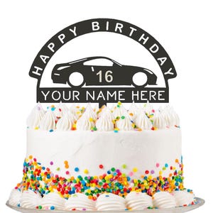 Birthday cake topper| 350z cake topper | Personalized Cake Topper | car-themed car topper | car birthday cake topper