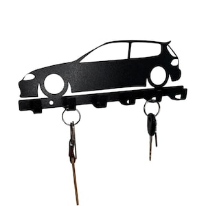 Soporte metálico para llaves Civic EG hatchback / Organizador de pared para llaves / Soporte de pared para llaves con silueta de coche / Soporte para llaves de coche