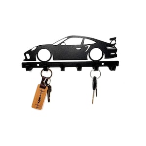 METAL 911 GT3 RS key holder | key wall organizer | Key rack | Wall Key Holder Car Silhouette | Entryway Key Rack | Car enthusiast gift