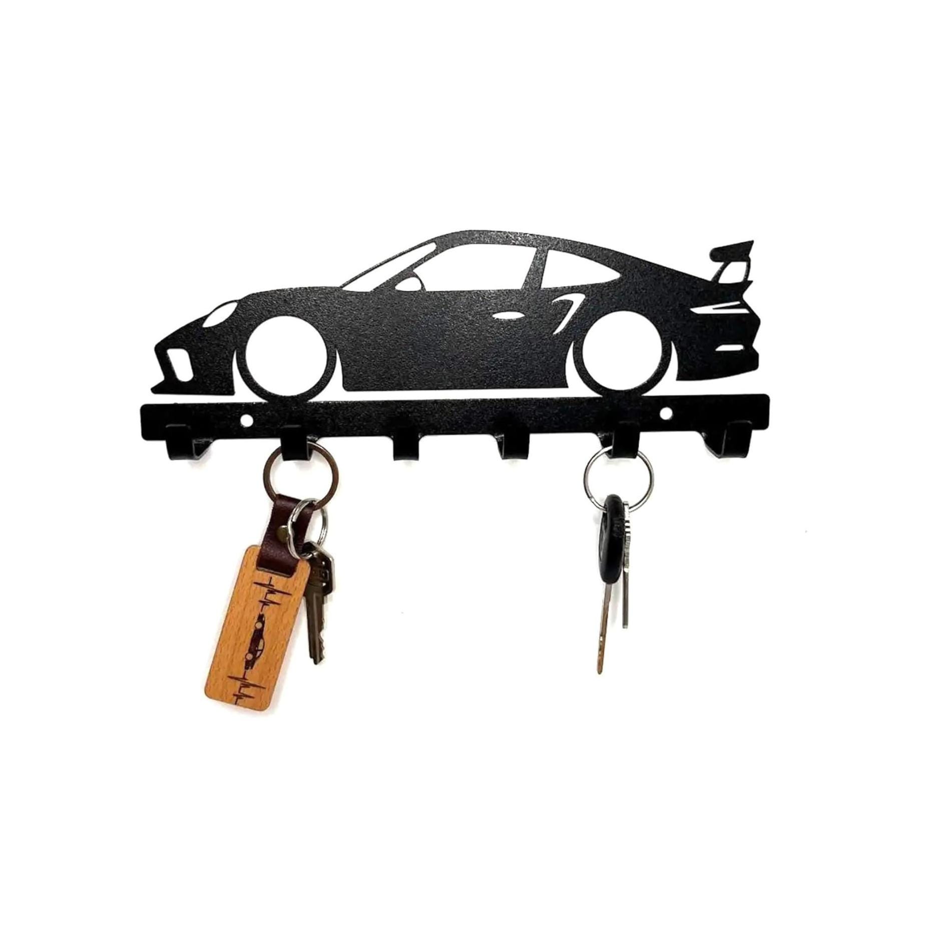 METAL 911 GT3 RS key holder | key wall organizer | Key rack | Wall Key Holder Car Silhouette | Entryway Key Rack | Car enthusiast gift