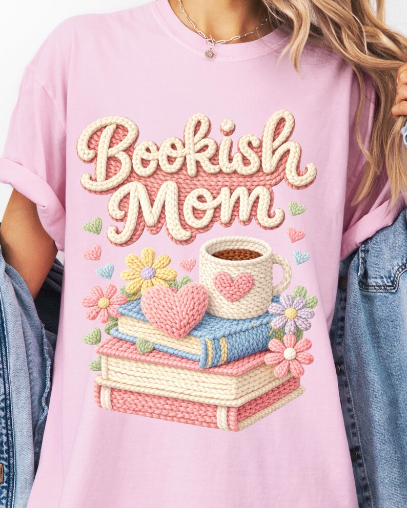 Bookish Mom PNG | Reading Mom Design | Coffee Books Sublimation PNG | Digital Download image 13