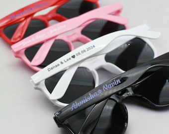 Gafas de sol personalizadas para fiestas, logotipo impreso a medida, obsequios de graduación.