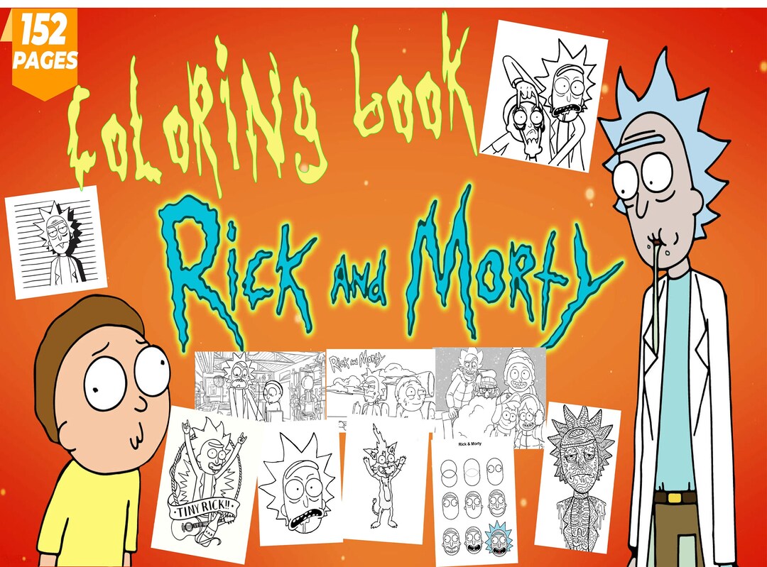 Rick and Morty Adventures Jumbo Coloring Book, 152 Pages, Kids & Adult ...