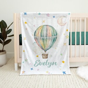 Newborn Baby Shower Gift Custom Blanket Boho Nursery Baby Stroller Blanket Personalized Name Soft Cozy Snuggle Blanket