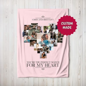 Manta con foto de pareja, regalo de San Valentín, manta personalizada, manta para novio personalizada, acogedora foto de San Valentín
