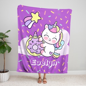 Unicorn Blanket for Kids Unicorn Personalized Blanket Magical Unicorn Blanket Unicorn Blanket Personalized baby Girl Custom Unicorn Blanket