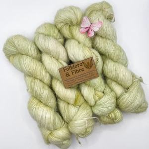 Suri Alpaca Silk | Hand-Dyed Yarn | Lace - 50g | Elder Leaf
