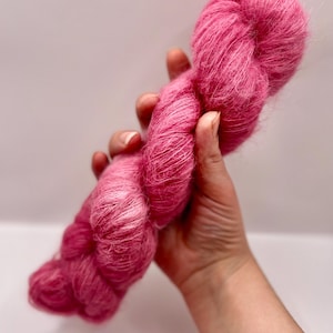 Suri Alpaca Silk | Hand-Dyed Yarn | Lace - 50g | Dusty Rose