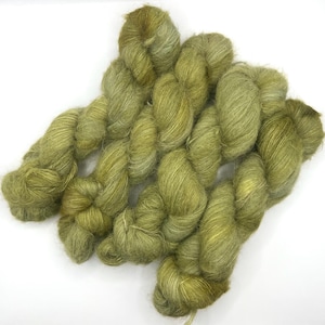 Hand dyed Suri Alpaca Silk 50g | Elder Leaf