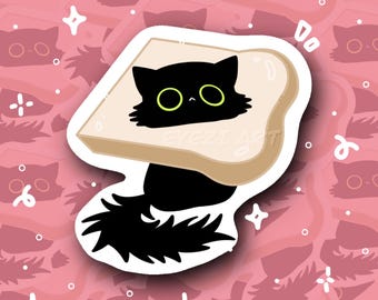 Gato de Pão - Adesivo 2”x2”