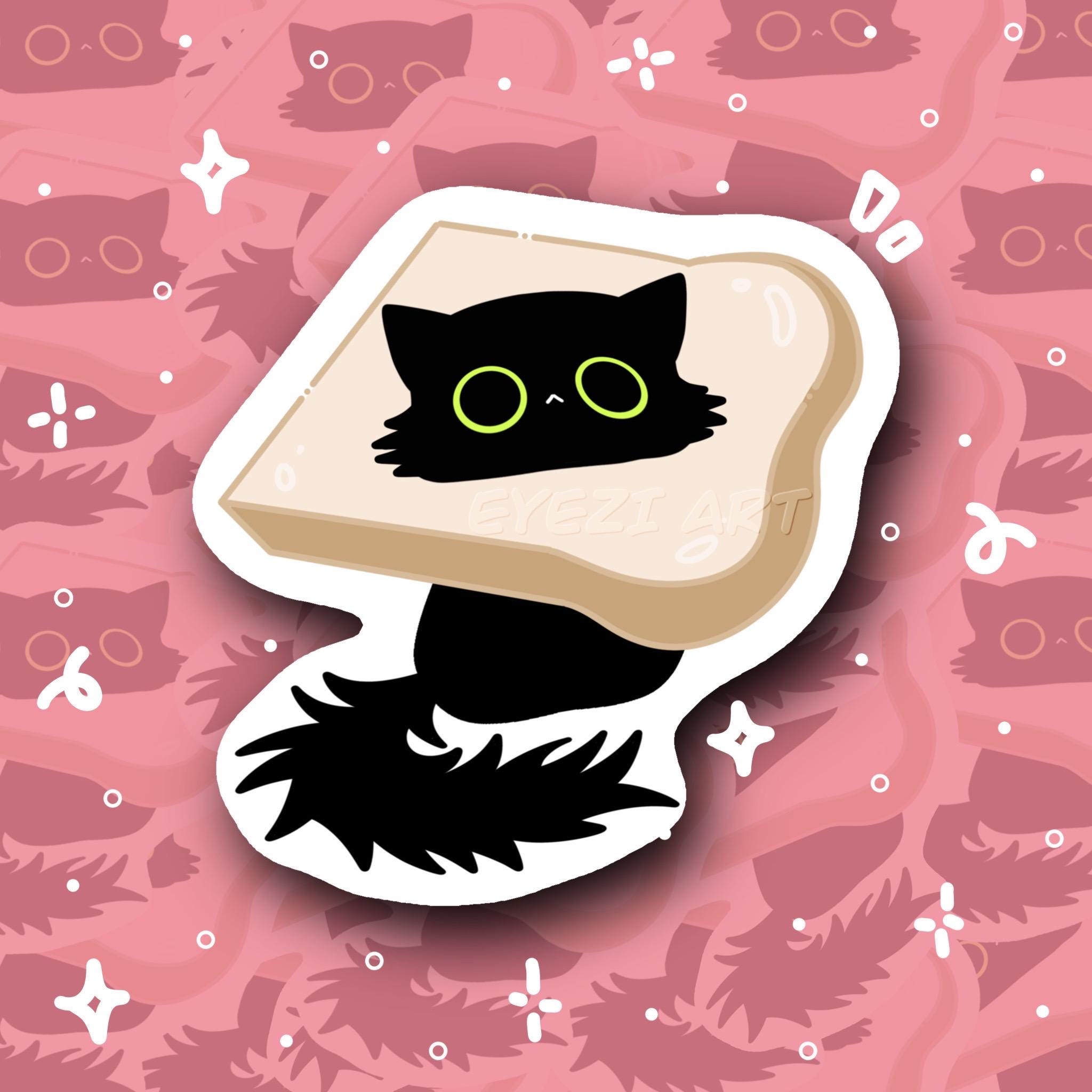 Bread Cat - Sticker 2”x2” - Etsy