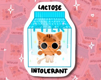 LACTOSE CAT - ADESIVO 2”x2”
