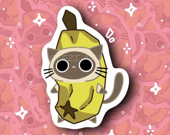 Banana Cat - Sticker 2”x2”